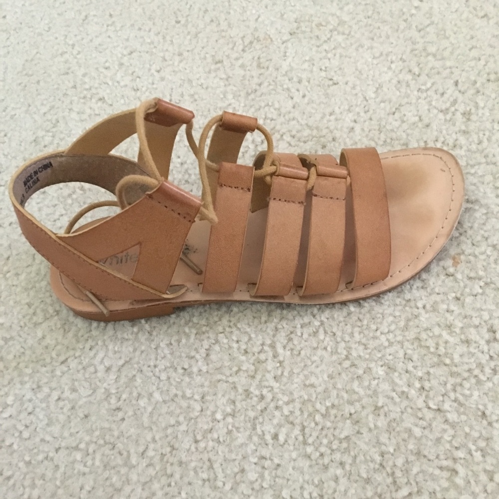 Tan gladiator sandals